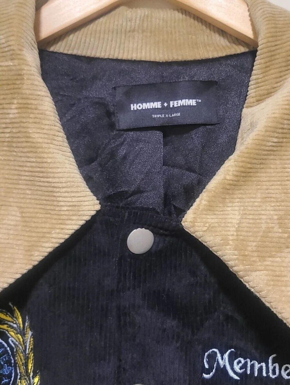 Homme Femme Corduroy Bomber Jacket – Men's 3XL